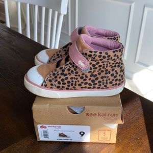 See Kai Run Basics Belmont II Leopard Sneakers